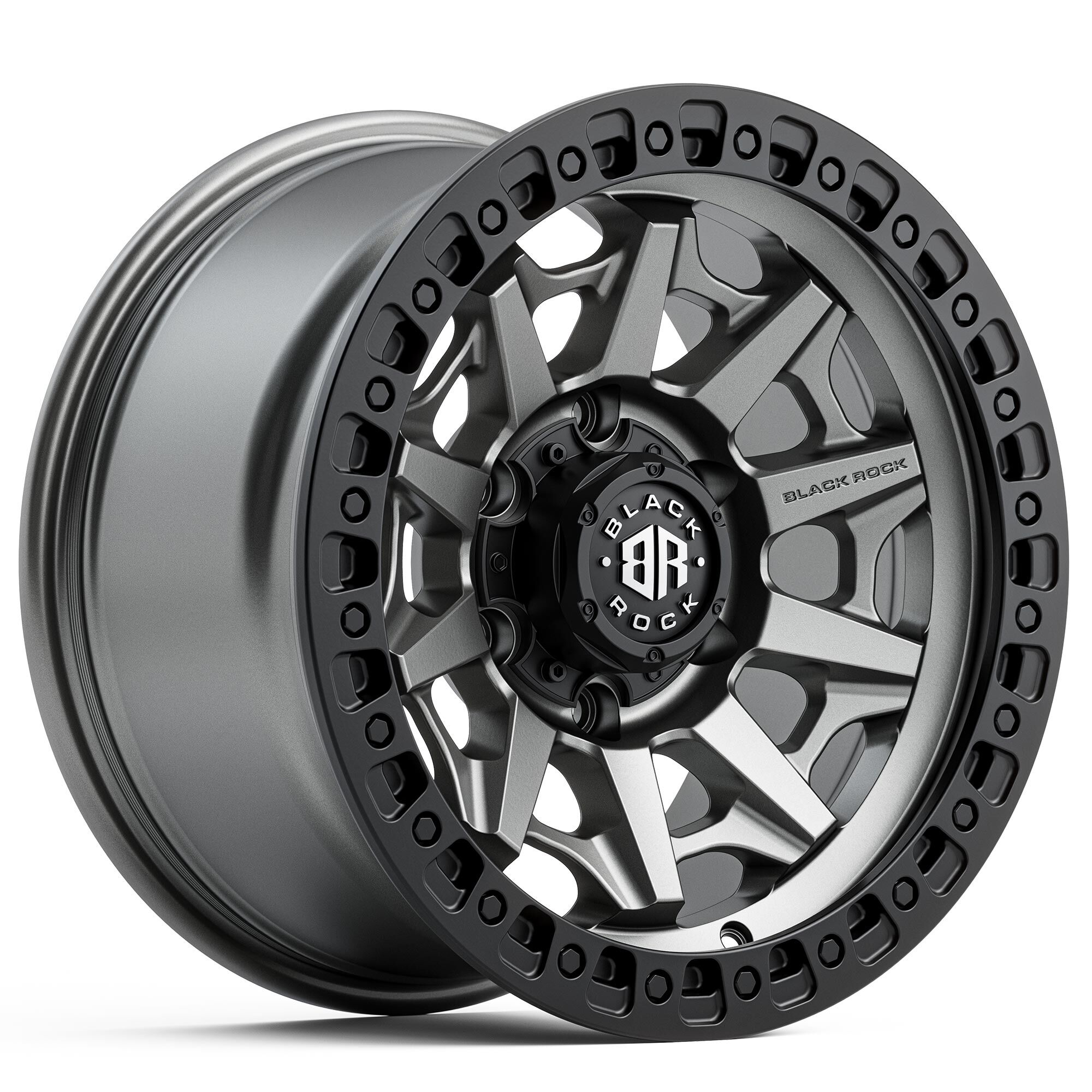 Black Rock Cage Dark Bronze w/ Black Ring | 4x4 Wheels By Black Rock