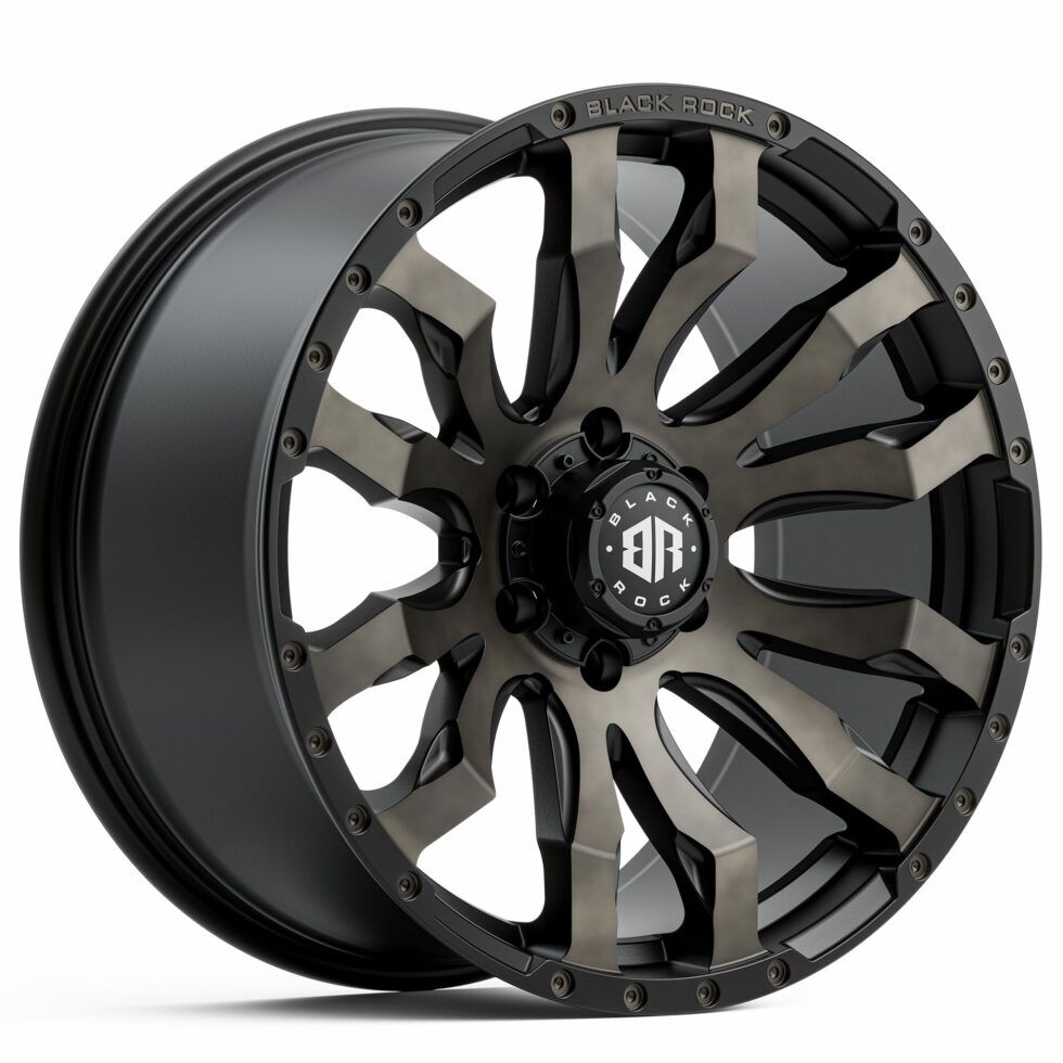 ボウモア 100 DEGREES PROOF & BLACK ROCK セット Black Rock Vulcan Matte Black With Bronze | 4x4 Wheels Black Rock