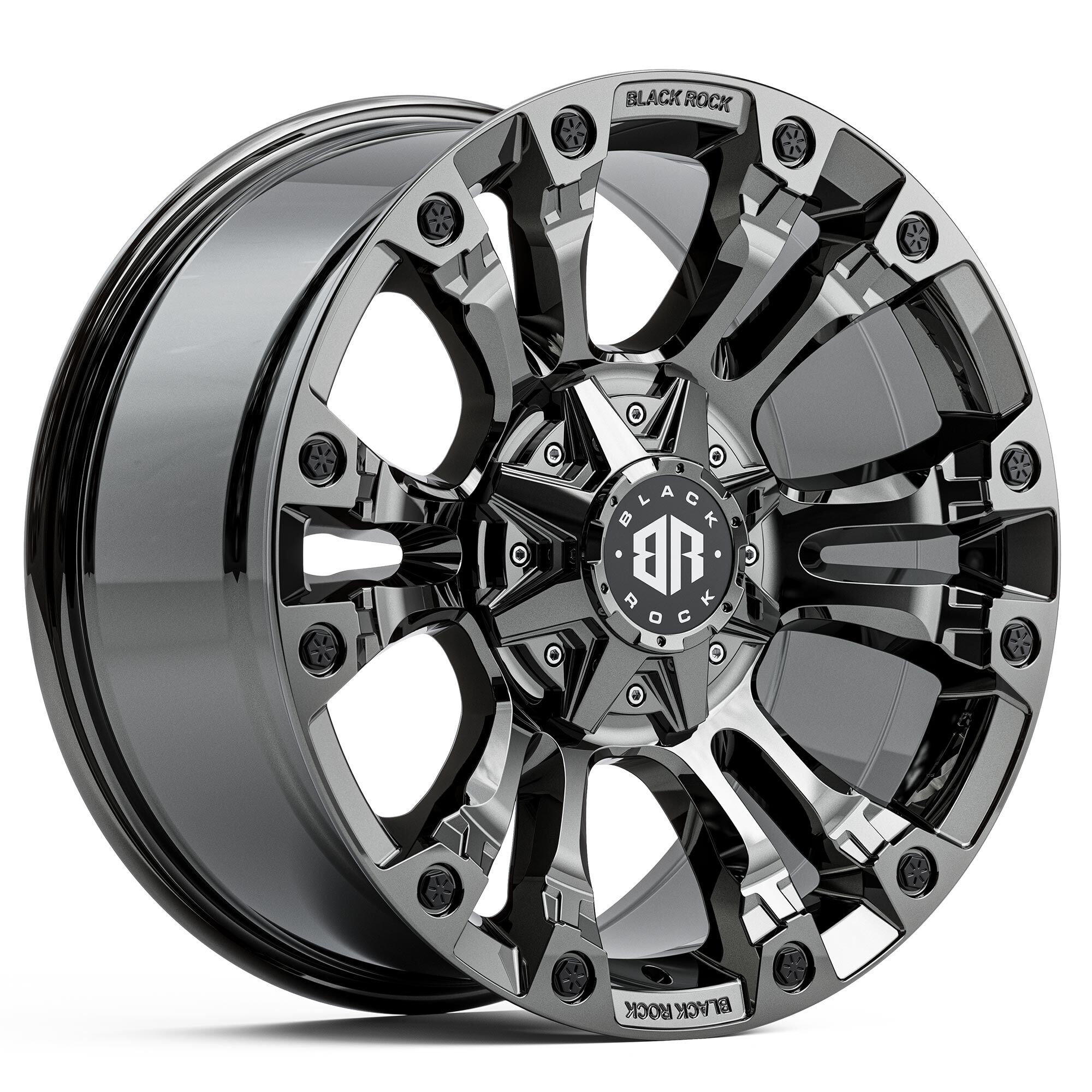 Black Rock Forcer Black Chrome Wheel | 4x4 Wheels By Black Rock