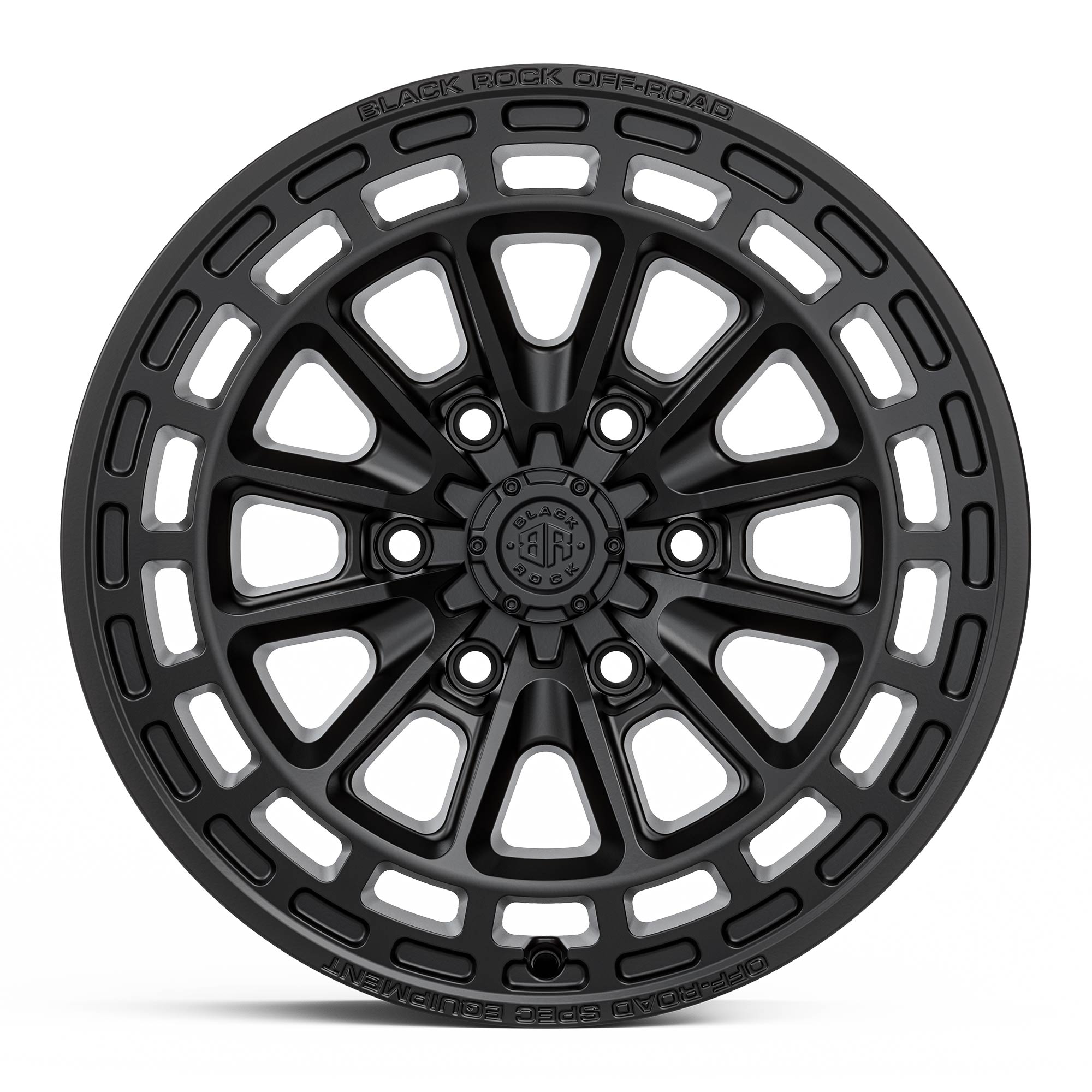 Black Rock Vortex Satin Black | 4x4 Off-Road Rims