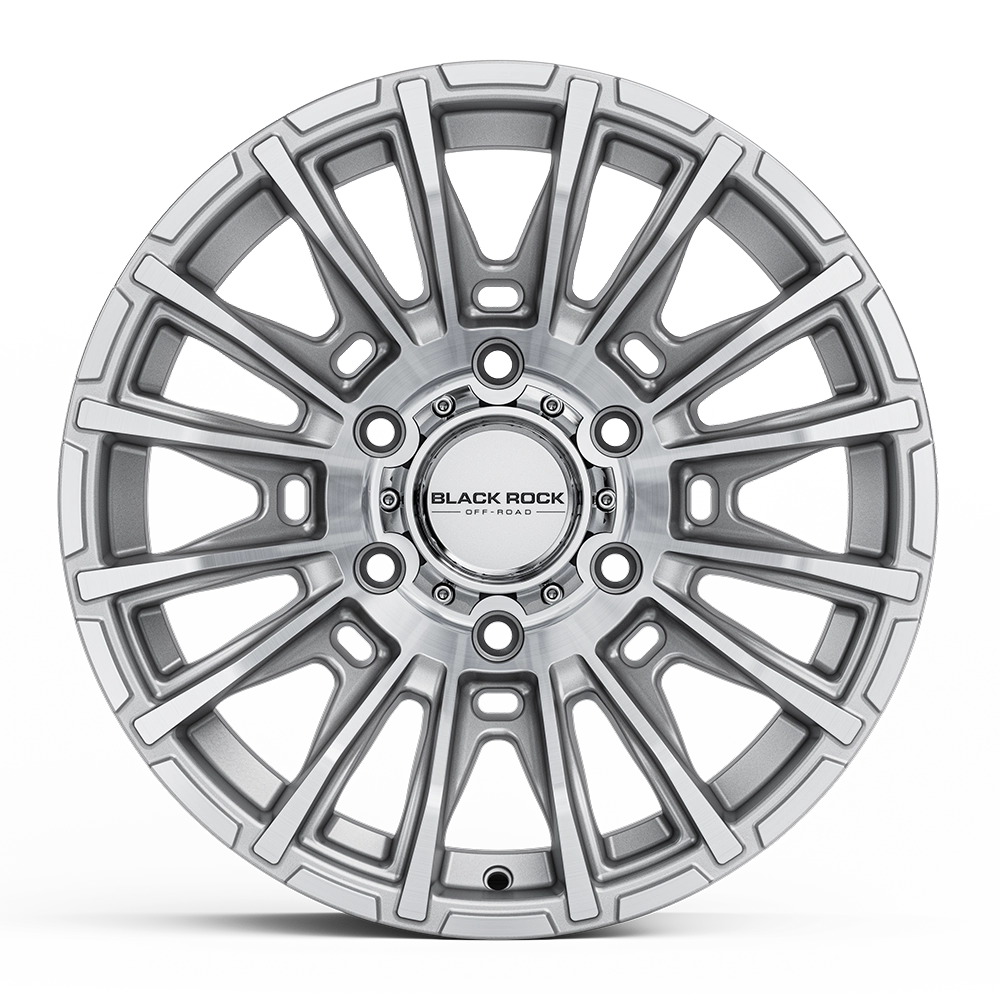 Black Rock Mayhem Silver Machined | 4x4 Wheels GVM+ Upgrade